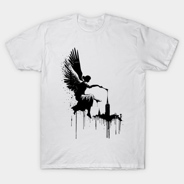 Floating Angel Creating a Castle in the Sky T-Shirt by SunGraphicsLab